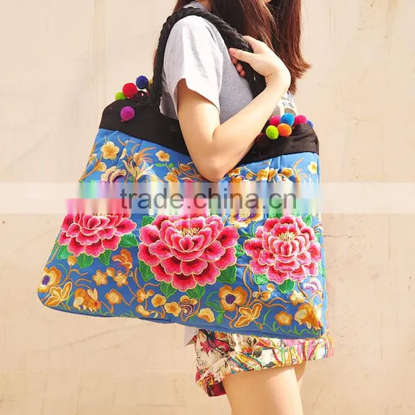 Fashion Ethnic Embroidery Shoulder Bags for Girls China Manufacturer Vintage Embroidery Bag