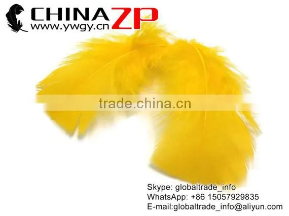 CHINAZP Bulk Plumage Eagle Natural Dyed Golden Yellow Turkey T-Base Body Feathers for Sale photo-3