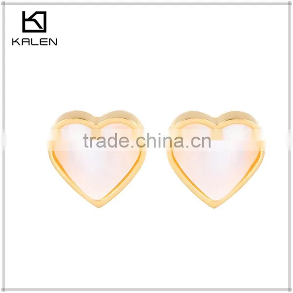 Women Fashion Love Design With Crystal Stone Golden Stainless Steel Jewelry From China photo-3