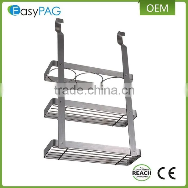 ESYLIFE Stainless Steel Hanging Kitchen Spice Rack, Silver (3 Tier) photo-3