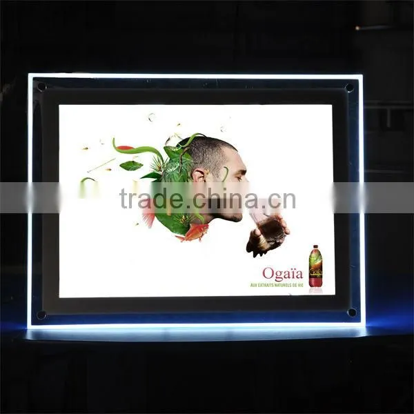 Advertising Acrylic Slim Light Box Crystal Led Display Holder a4 photo-3