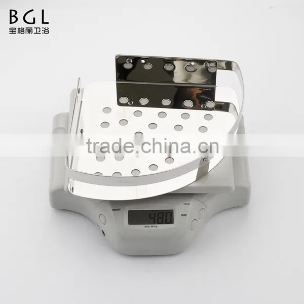 Simple-style Bathroom Accessories Stainless Steel 304 Chrome Plating Corner Basket for Bathroom Storage photo-6