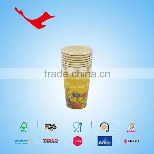 8oz PE Coated Single Wall Disposable Paper Cups With Printing photo-2