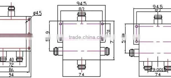 Power Splitter/divider(800-2500/800-2700/698-2700MHz, 50W, IN-F, 2/3/4 Ways) photo-3