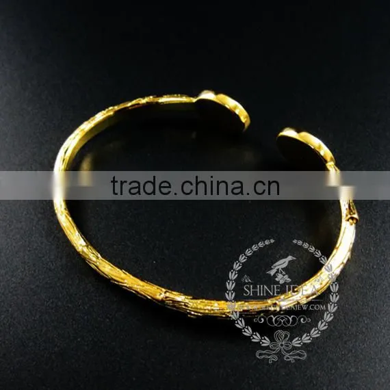 14*10mm Bezel,73*45mm Gold Plated Vintage Style Branch Bracelet Adjustable Bracelet DIY Supplies,findings 1900118 photo-3