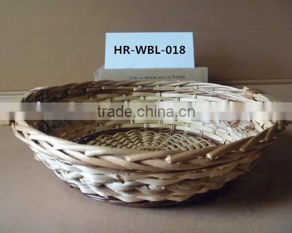 Colorful Handmade Willow Basket Sets With Handle for Fruit or Food photo-2