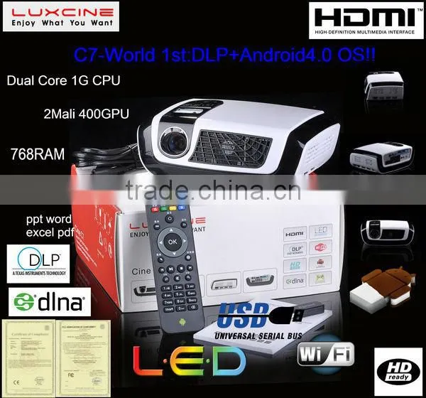 Hottes!!! World 1st 1080p Android 4.0 Airplay Dlna Projector, PS3.XBOX photo-2