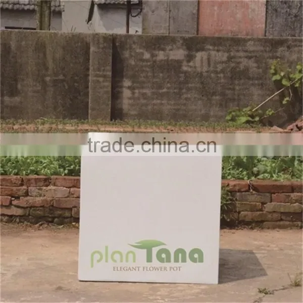 High Quality Square Glazed Black Glass Fiber Flower Pot photo-2