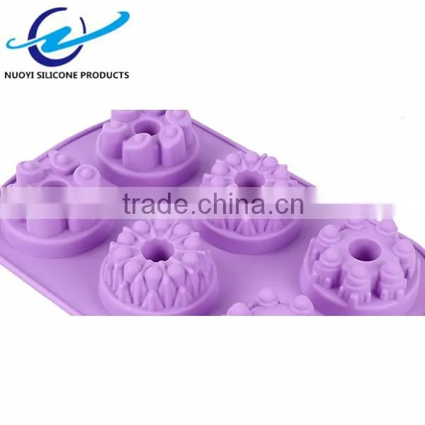 6 Cavities Castle Silicone Microwave Cake Pan photo-3