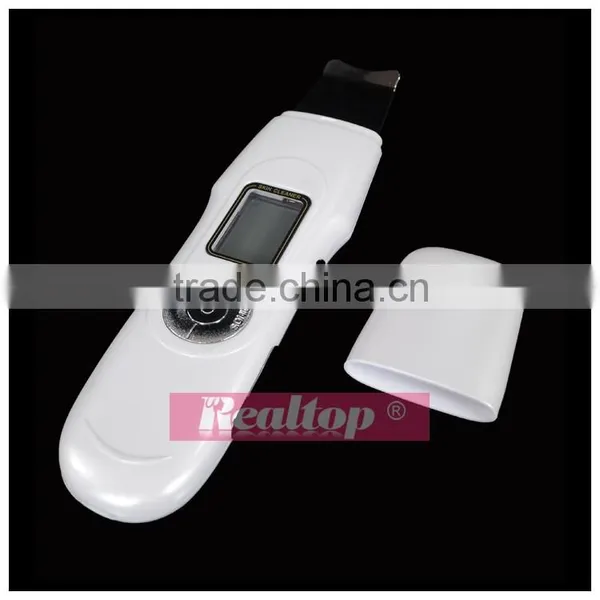 Electric Facial Cleanser LCD Screen Rechargeable Ultrasonic Waves Ion Ems Massage Face Skin Scrubber Peeling Machine photo-5