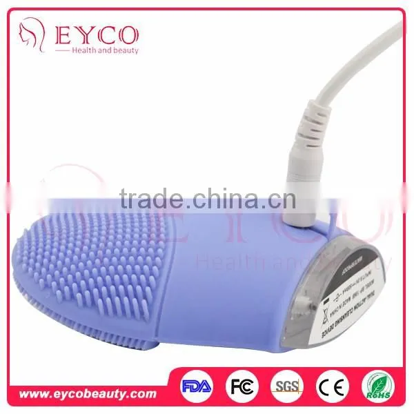 Popular Design Face Clean Brush Abs Electric Sonic Silicone Vibration Facial Cleansing Scrub Pad Brush Machine photo-6