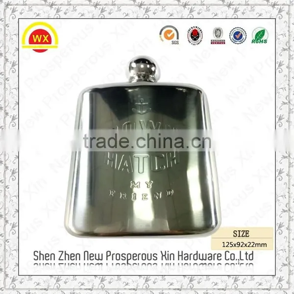Fashionable Whiskey Hip Flask / Mirror Finish Copper Hip Flask photo-3