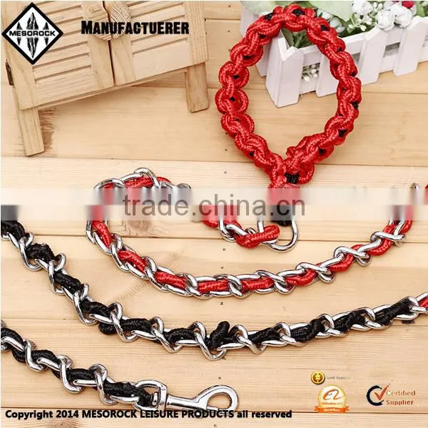 Pet Products Wholesale Nylon & Mental Hand Frees Dog Leash and Collar photo-5