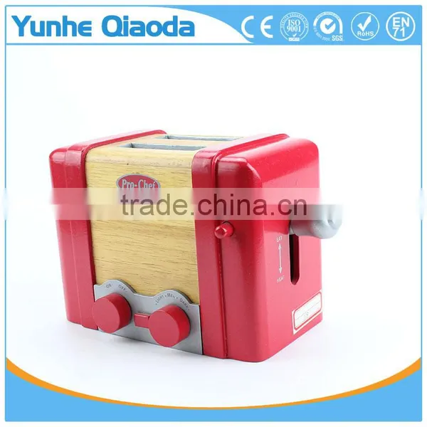 Early Education Toy for Kids Red Pop Up Toaster Wooden Play Kitchen Set photo-2