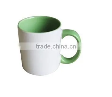 11oz Whtie Inner Color Handle Sublimation Coated Mug photo-6