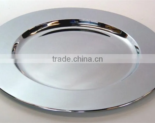 Wedding Table Charger Plate Silver Show Plate photo-2
