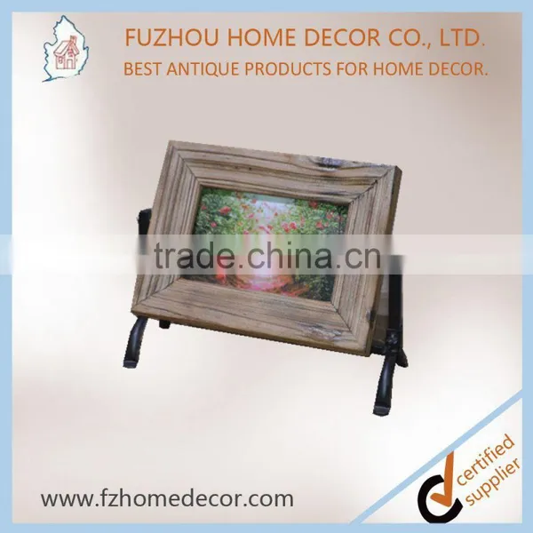 2017 Hot Seller Adjustable Wood Photo Frame With Metal Stand for Wholesale photo-4