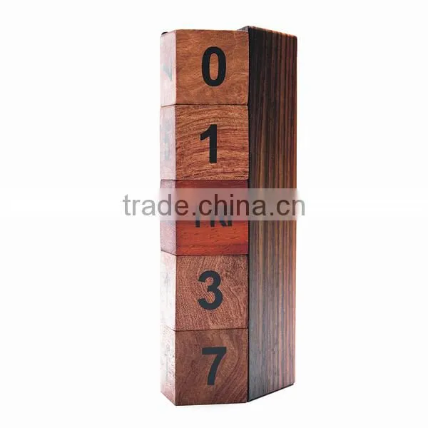 2017 Fashion Hot Sales Manually Wood Cube Calendar, Creative Calendar DIY Perpetual Calendar photo-4