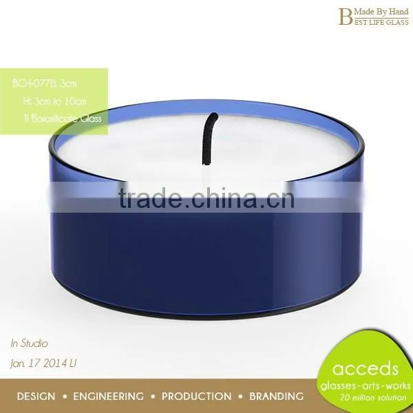 Novelty Ti-Borosilicate Glass Cheap Candle Crystal Tea Light Holder photo-2