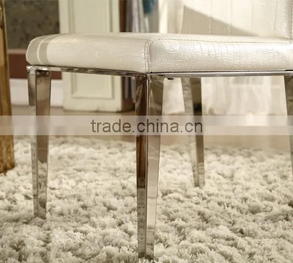 Hot Sale Simple Design Stainless Steel Legs Dining Chair photo-6