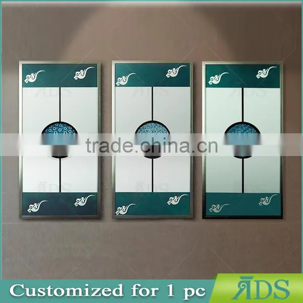 Framed Handmade Art Glass Wall Plates for Home Decoration