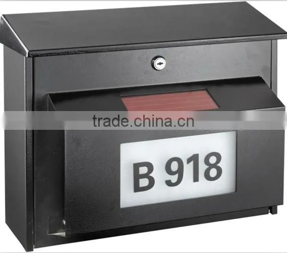FQ-195 Large Capacity Led Lighted Mailbox With Newspaper Holder,led Solar Mailbox,house Number Mailbox photo-2