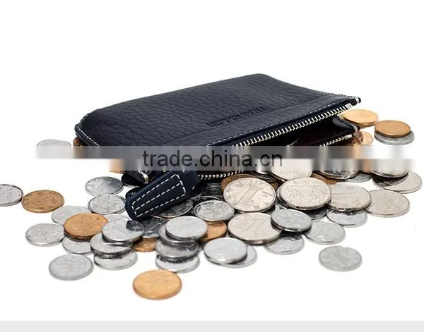 Manufacture Zipper Men's Slim Wallet ID Credit Card Holder for Man With Wallet Custom Logo photo-5