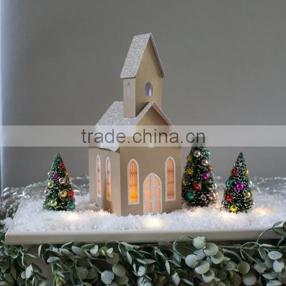 Christmas Village Pop-up Paper Village,church photo-2