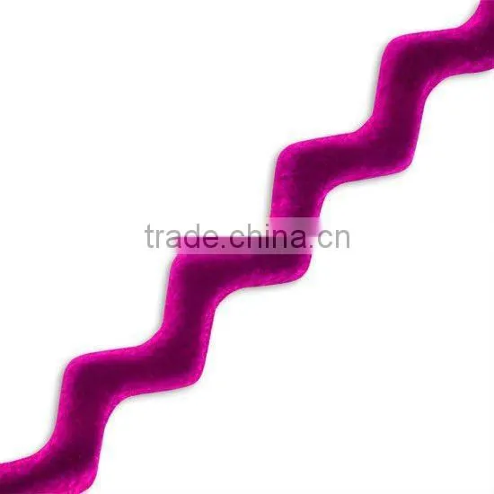 Single Sided Ric Rac Velvet Ribbon