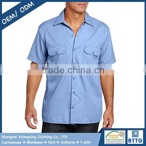 Adult's Plus Size Short Sleeve Safari Shirt With Two Pockets With Flap Closure at Chest photo-4
