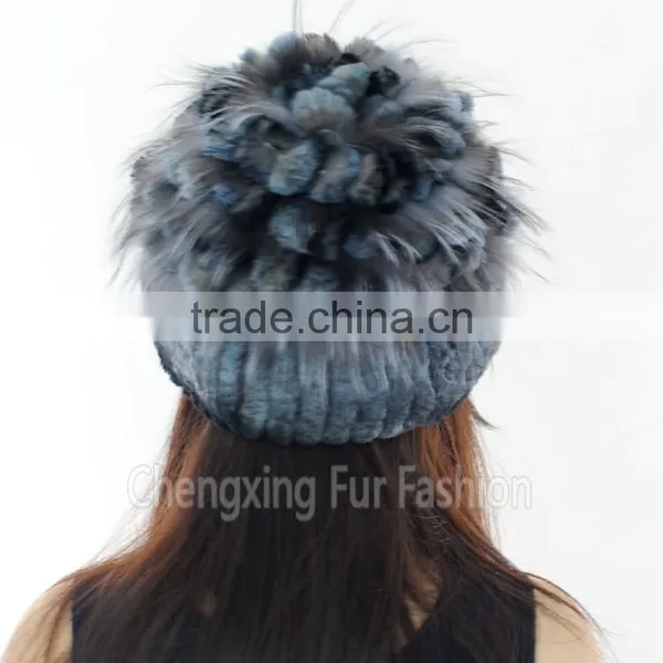 CX-C-135C Wholesale Warm Genuine Rex Rabbit Fur Women Hat photo-6