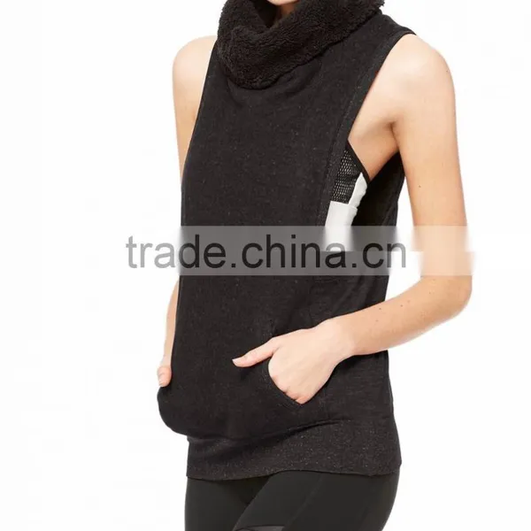 Yoga Frost Winter Vest in Black Heather Gym Singlets photo-3