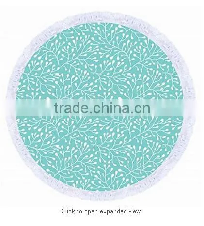 Hot Sale Cheap Reactive Print Microfiber Beach Towel With Tassel photo-5
