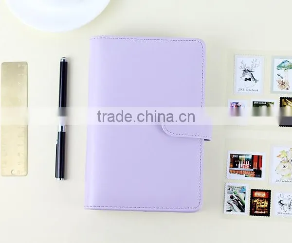 A6/A6 Faux Leather Cover Loose Leaf Agenda Planner Custom Daily Planner Dairy With Clasp/insert Pocket /pen Holder photo-5
