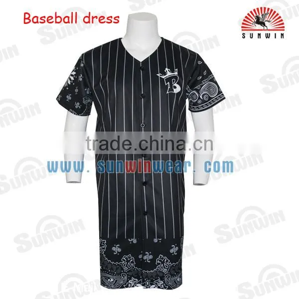Short Sleeveless Buttons Custom Baseball Jersey for Men photo-4