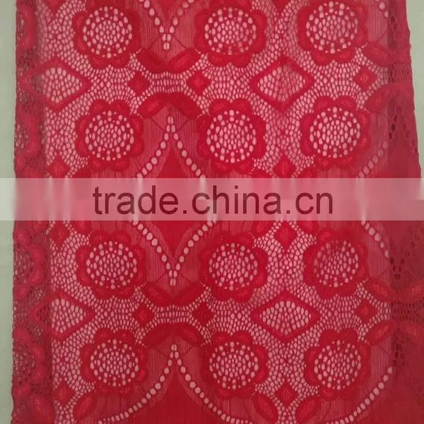 Mesh Tulle Type African Elastic Lace Fabric Nylon Spandex Lace Fabric Flower photo-4
