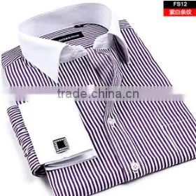 100%Cotton High Quality Men Wedding Dress Business Slim Fit Shirts For Men Long Sleeve photo-3
