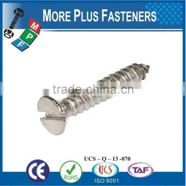 Made in Taiwan ISO 1482c BS 4174 Slotted Countersunk Head Tapping Screws photo-2