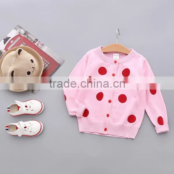 Children Clothing Tops Design Woolen Hand Knit Neck Sweater for Girls