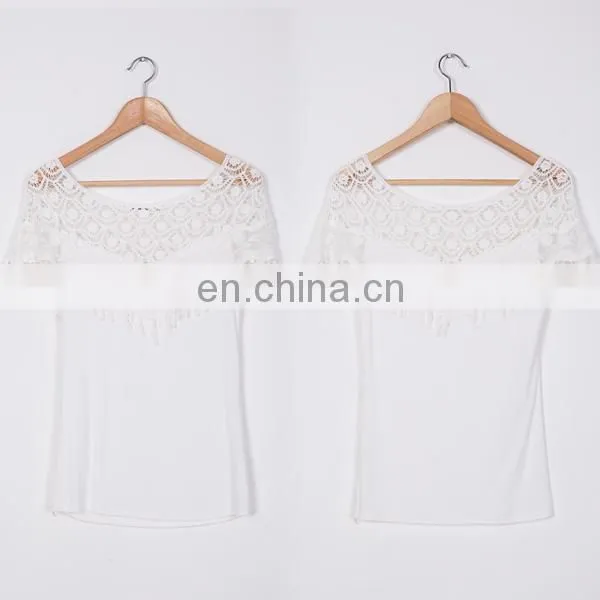 2016 Ladies New Design Fashion Top Jointed Lace Top photo-6