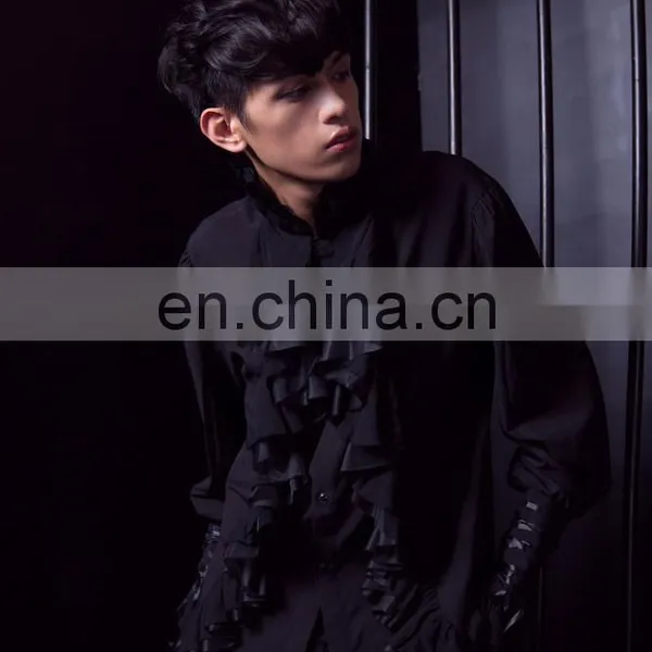 Gothic Victorian Men's Frilled Long Sleeve Shirt photo-5