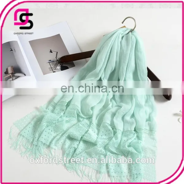 Autumn and Winter Scarf Female Solid Minanma Lace Scarf of Foreign Trade photo-2