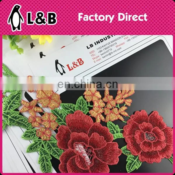 B-017 Collars Lace Designs in Stock Floral Embroideried Neck Lace Polyester in Pair Collar Lace photo-4