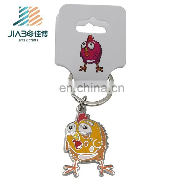 Custom Design Hard Enamel Birds Logos Shape Process Zinc Alloy Metal Keychains photo-2