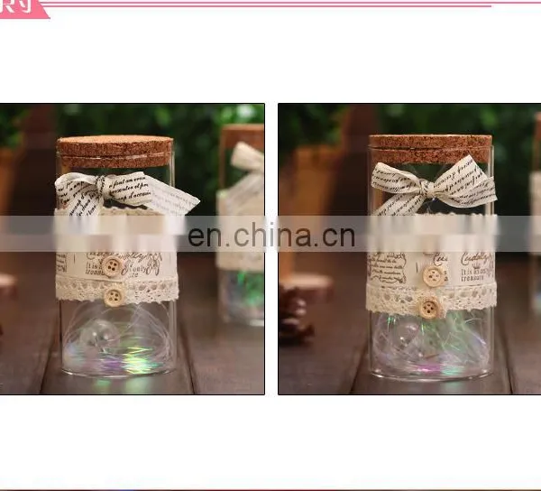 New Arrived Lace Button Bow-knot Wishing Bottle With Led Light Lucky Bottle Cork photo-5
