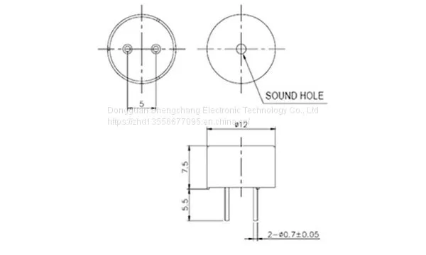 Piezoelectric Passive Buzze Scdz12*75 photo-2
