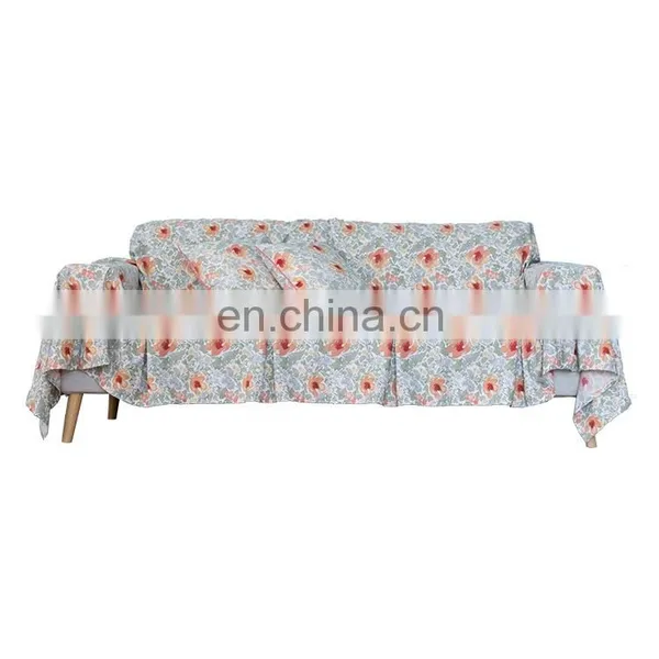 New Design 100% Polyester Reactive Dyeing Rose Pattern Ornamental Sofa Cover photo-3
