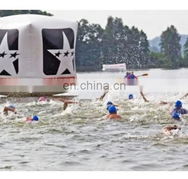 Mobile Water Games Floating Sign Advertising Full Logo Printed Inflatable Cubic Buoy Billboard photo-6
