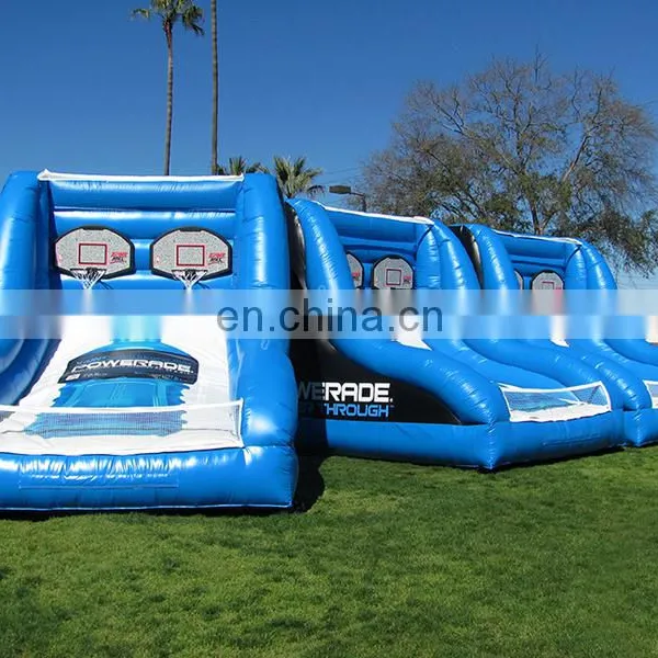 Blue Inflatable Basketball Hoop Play Center Fun Basketball Game Court For Sale photo-4