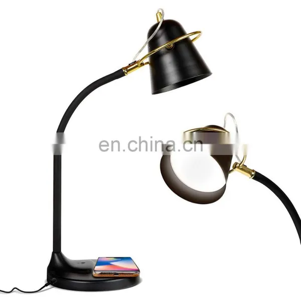QI Wireless Charging USB LED Latest Design Color Changing Table Lamp Desk for Home Decor Living Room Reading photo-5